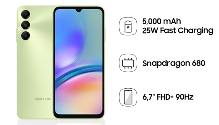 گوشی موبایل سامسونگ مدل Galaxy A05s دو سیم کارت ظرفیت 64 گیگابایت و رم 4 گیگابایت 